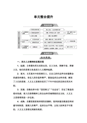 高考?xì)v史總復(fù)習(xí)：第十三單元 單元整合提升 含答案