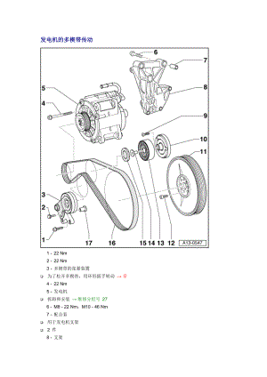 新奥迪A6L C6维修资料：分解和组装发动机