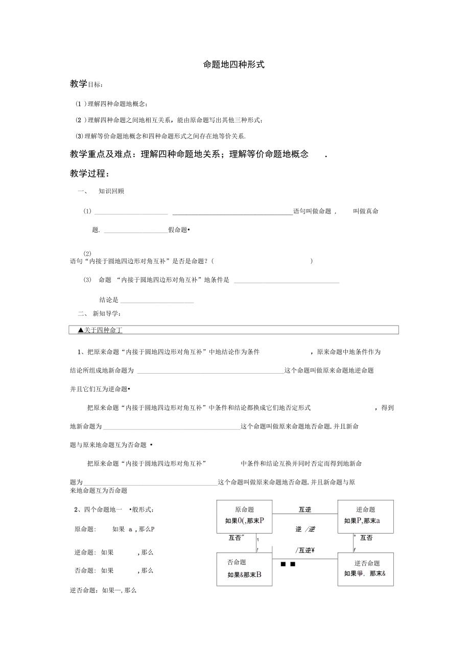 命题形式附等价关系_第1页