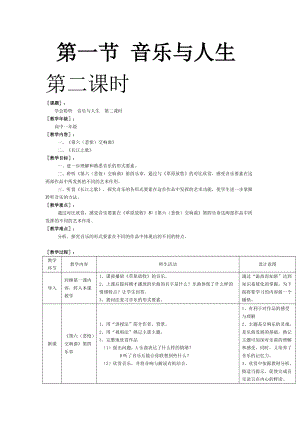 第一節(jié) 音樂與人生 第二課時(shí)