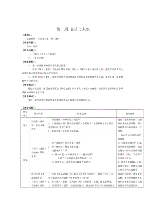 第一周 音樂與人生