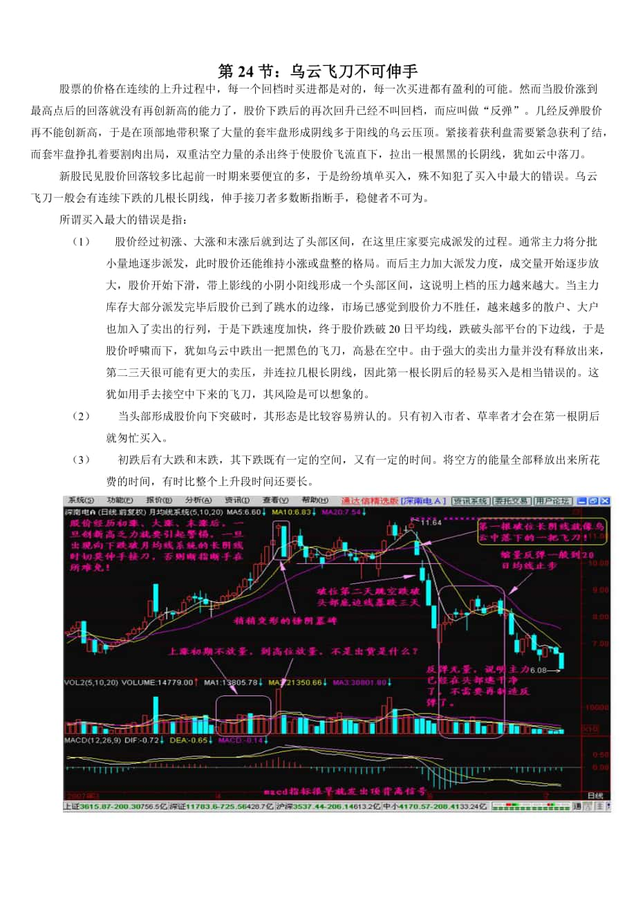 (股票大講堂 )第24節(jié) 烏云飛刀不可伸手_第1頁