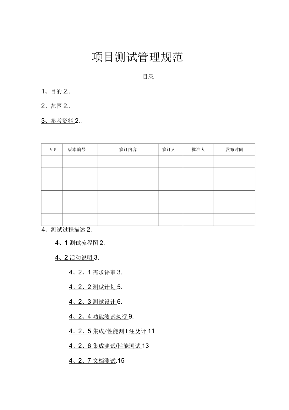 项目测试管理规范_第1页