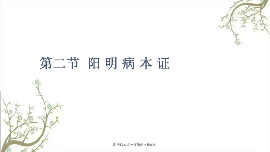 阳明病本证热证演示文稿80时课件_第1页