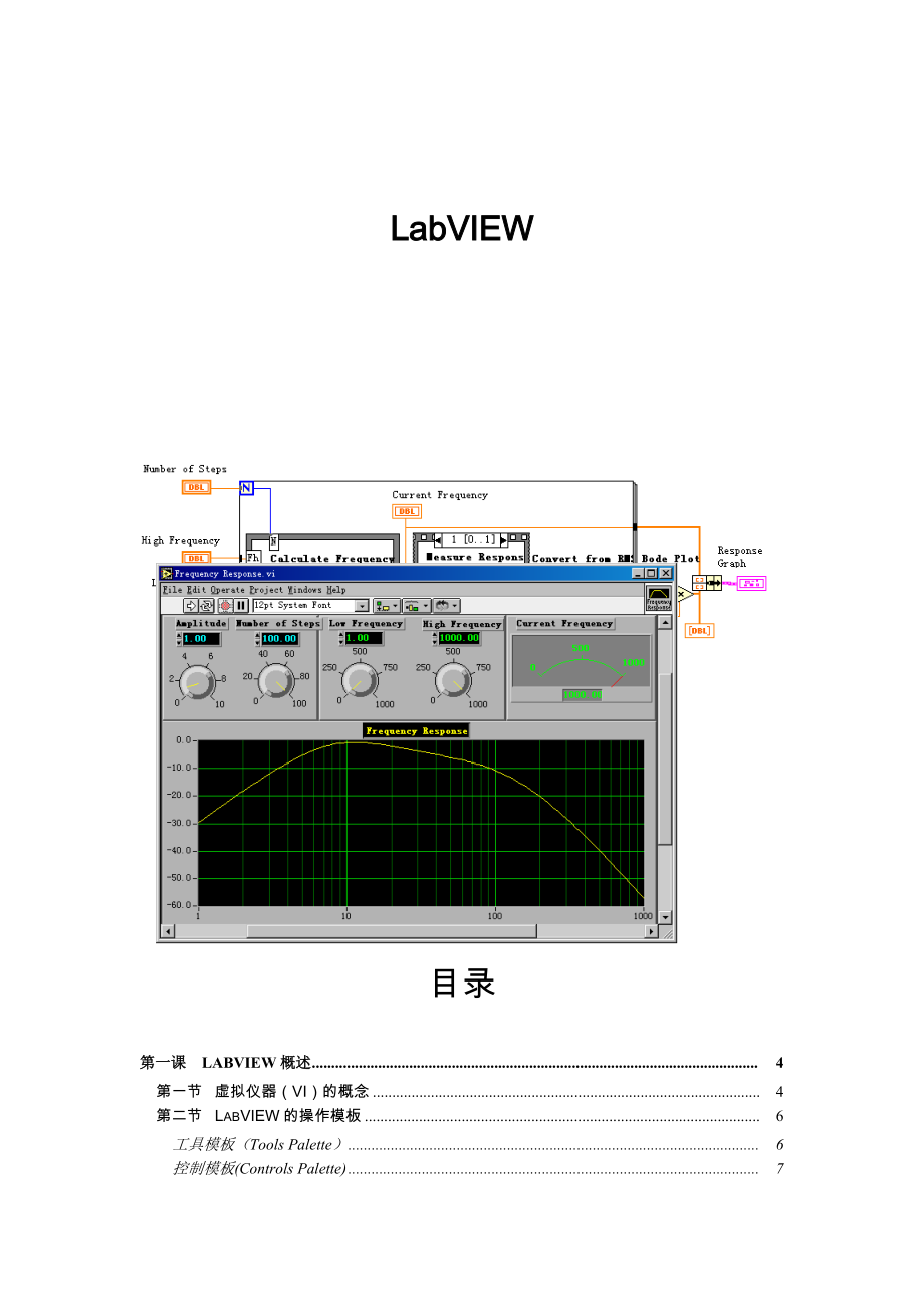 计算机虚拟仪器图形编程LabVIEW实验教材_第1页