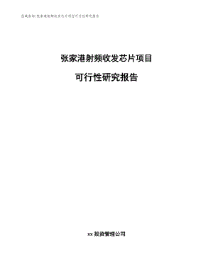 张家港射频收发芯片项目可行性研究报告_模板范本
