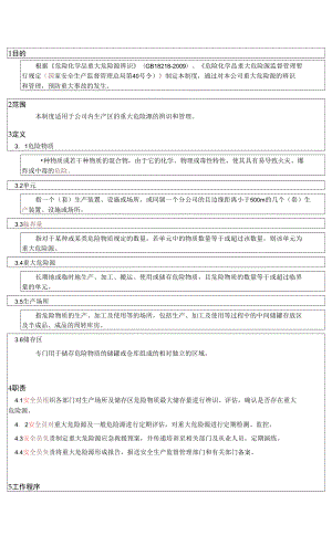 三級安全管理制度 重大危險源管理制度.docx