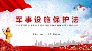 学习解读新修订《中华人民共和国军事设施保护法》讲课PPT课件