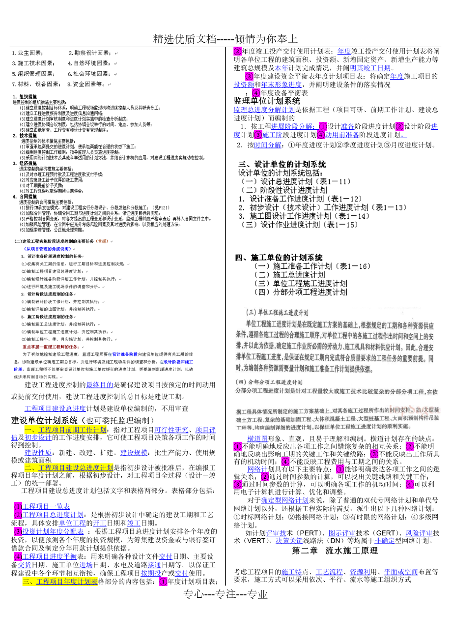 2011年監(jiān)理工程師《進度控制》小抄_第1頁