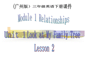 廣州版英語三下Modul1 Unit1 Lesson 2PPT課件1