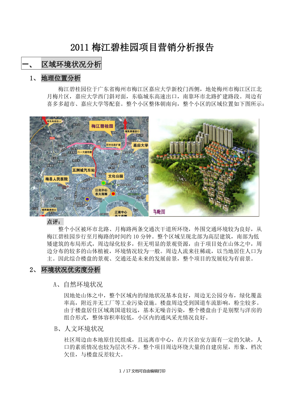 梅州梅江碧桂园项目营销分析报告_第1页
