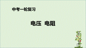 中考復(fù)習(xí) 電壓電阻 物理教學(xué)課件