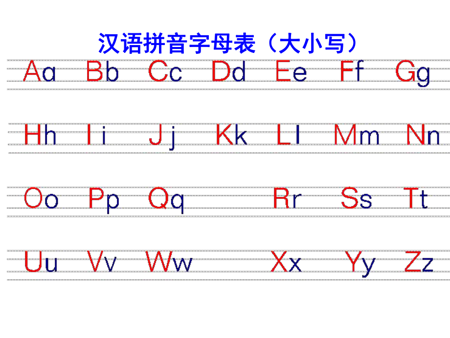 汉语拼音字母表26个大小写及习题PPT_第1页