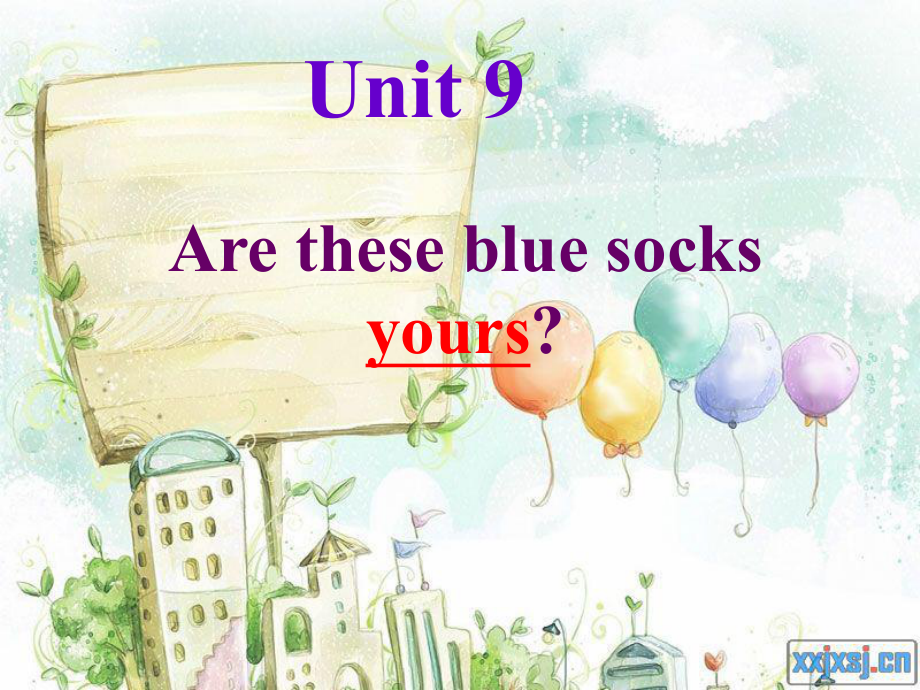 廣東版(開心)四下Unit 9 Are thes blue socks yoursppt課件_第1頁