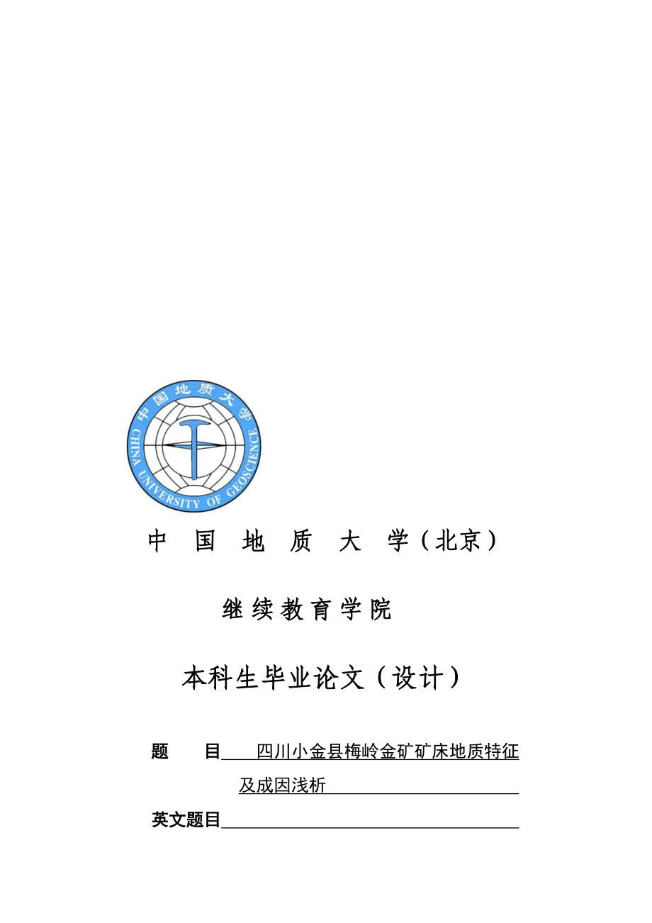 中国地质大学毕业论文_第1页