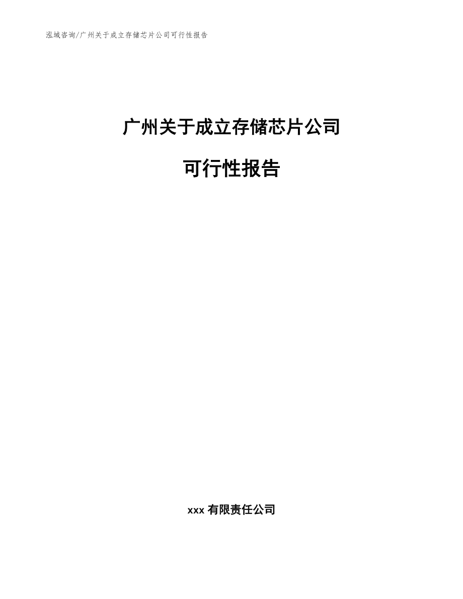 广州关于成立存储芯片公司可行性报告（模板参考）_第1页