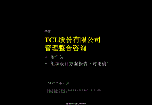 174某咨询TCL股份组织结构设计方案