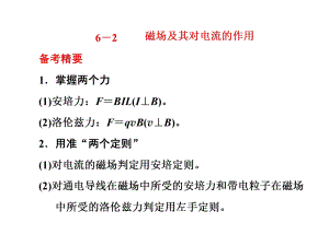 新高考物理二輪選擇題逐題突破課標(biāo)通用版課件：第六道 6－2 磁場及其對電流的作用