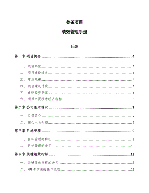 姜茶项目绩效管理手册（参考）