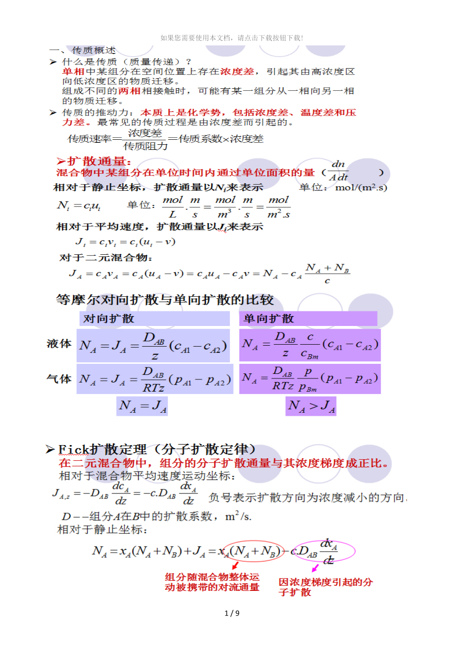 食品工程原理重点总结_第1页