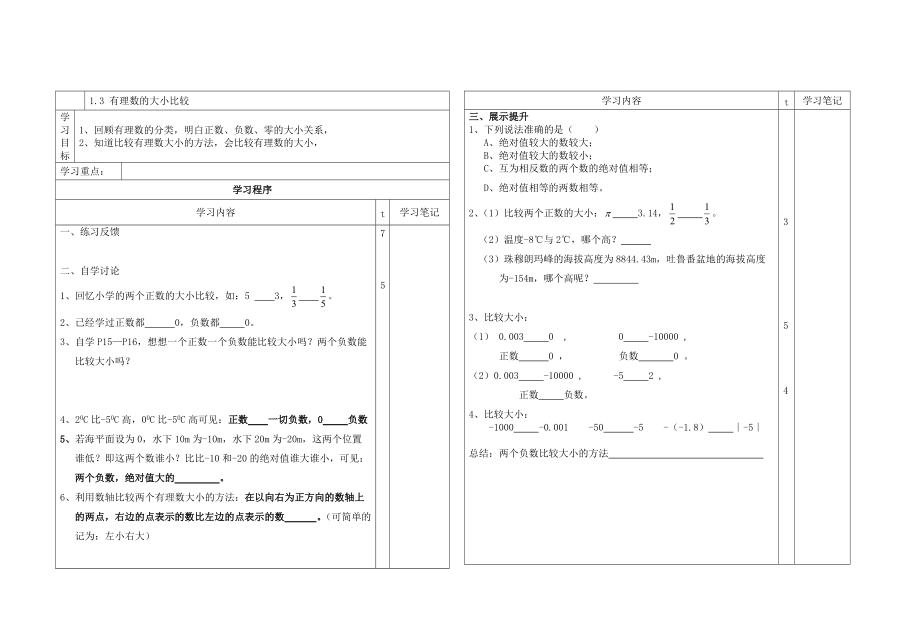 1.3 有理數(shù)的大小比較_第1頁