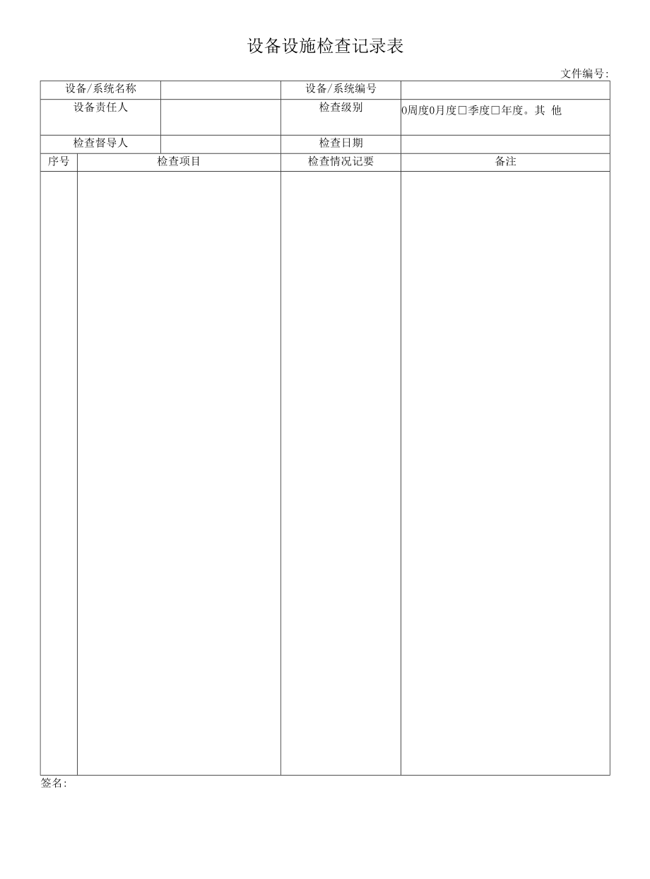 设备设施检查记录表.docx_第1页