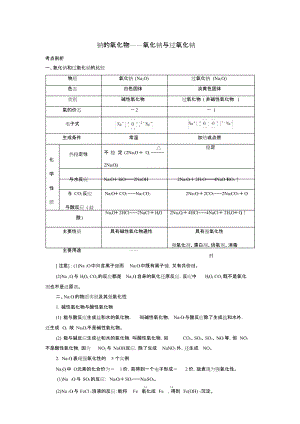 2019版高考化學(xué)總復(fù)習(xí)專題鈉的氧化物——氧化鈉與過氧化鈉導(dǎo)學(xué)案