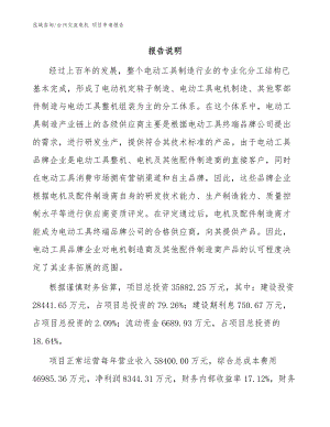 台州交流电机 项目申请报告_模板范本