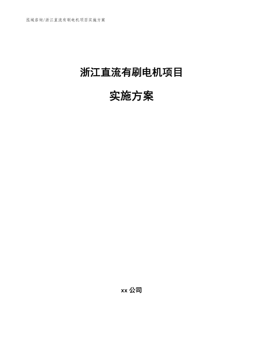 浙江直流有刷电机项目实施方案模板参考_第1页