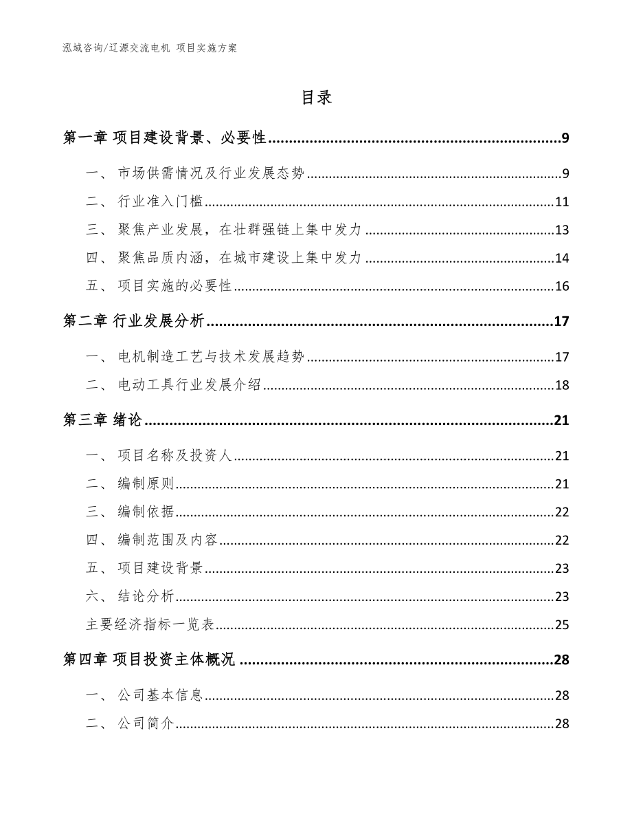 遼源交流電機(jī) 項(xiàng)目實(shí)施方案_模板_第1頁