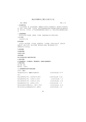 高分子材料與工程專業(yè)