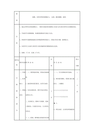 體育教案(4) 投擲：多種多樣的投擲練習(xí)