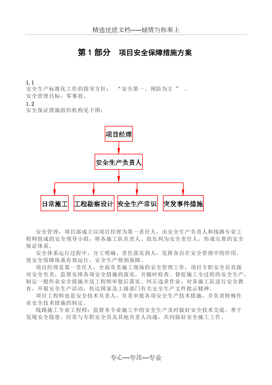 项目安全保障措施方案_第1页