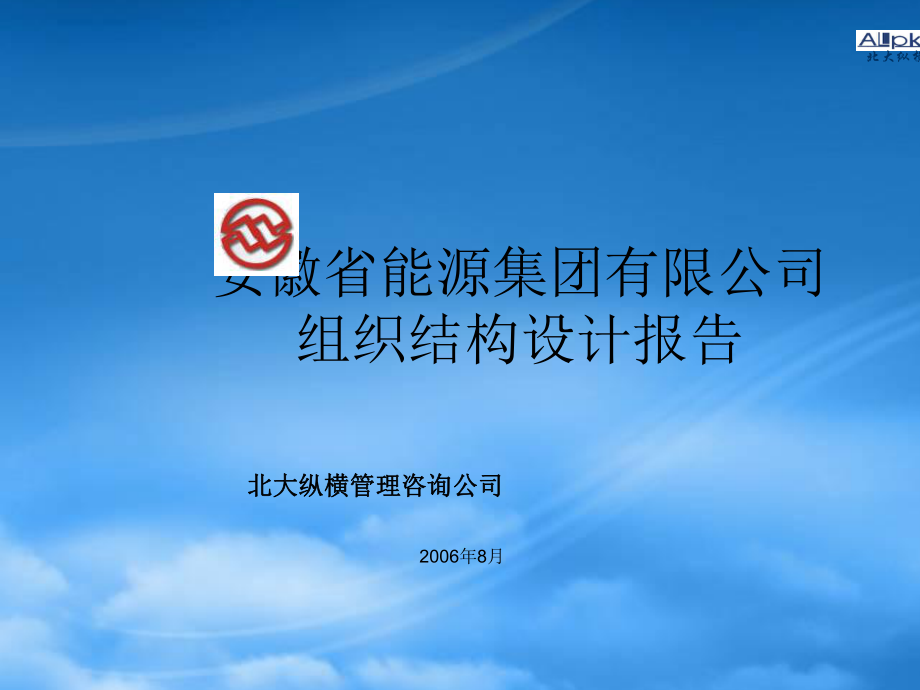 510-安徽省能源集团有限公司组织结构设计报告PPT_第1页