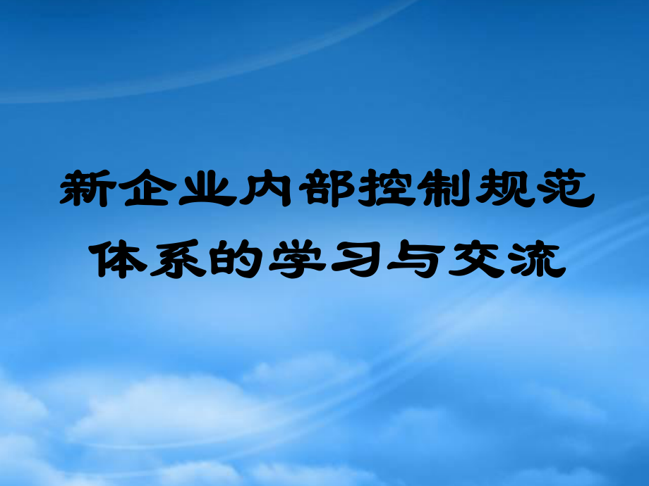 新企业内部控制规范体系的学习_第1页