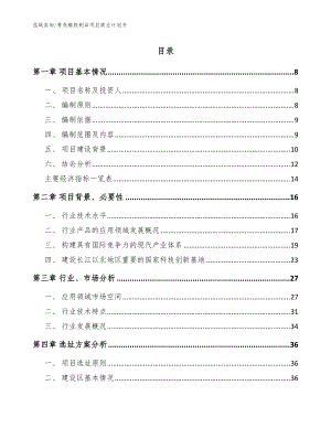 青岛橡胶制品项目商业计划书（范文参考）