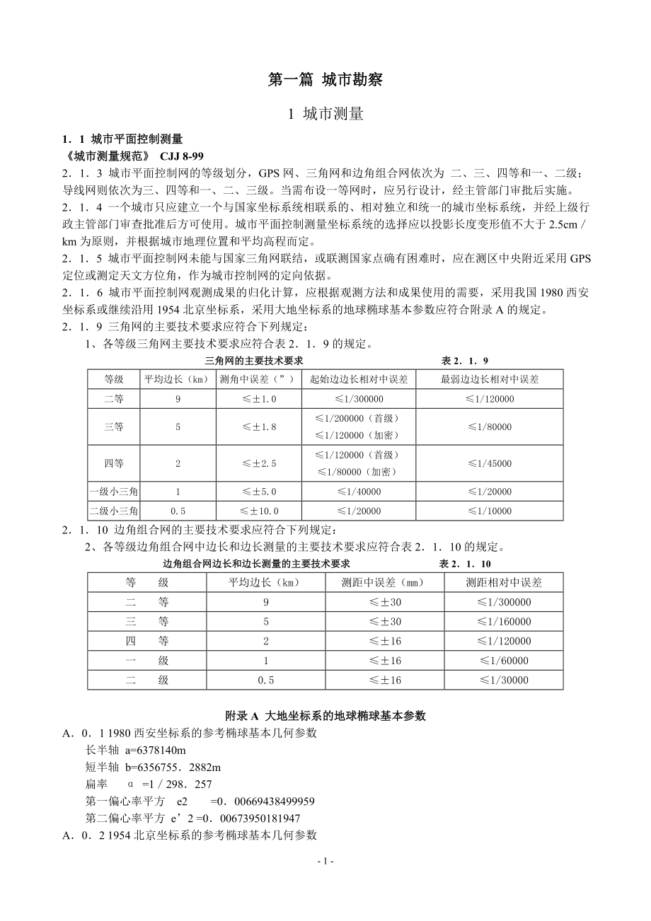 《工程建设标准强制性条文》(城市建设部分)--正文_第1页