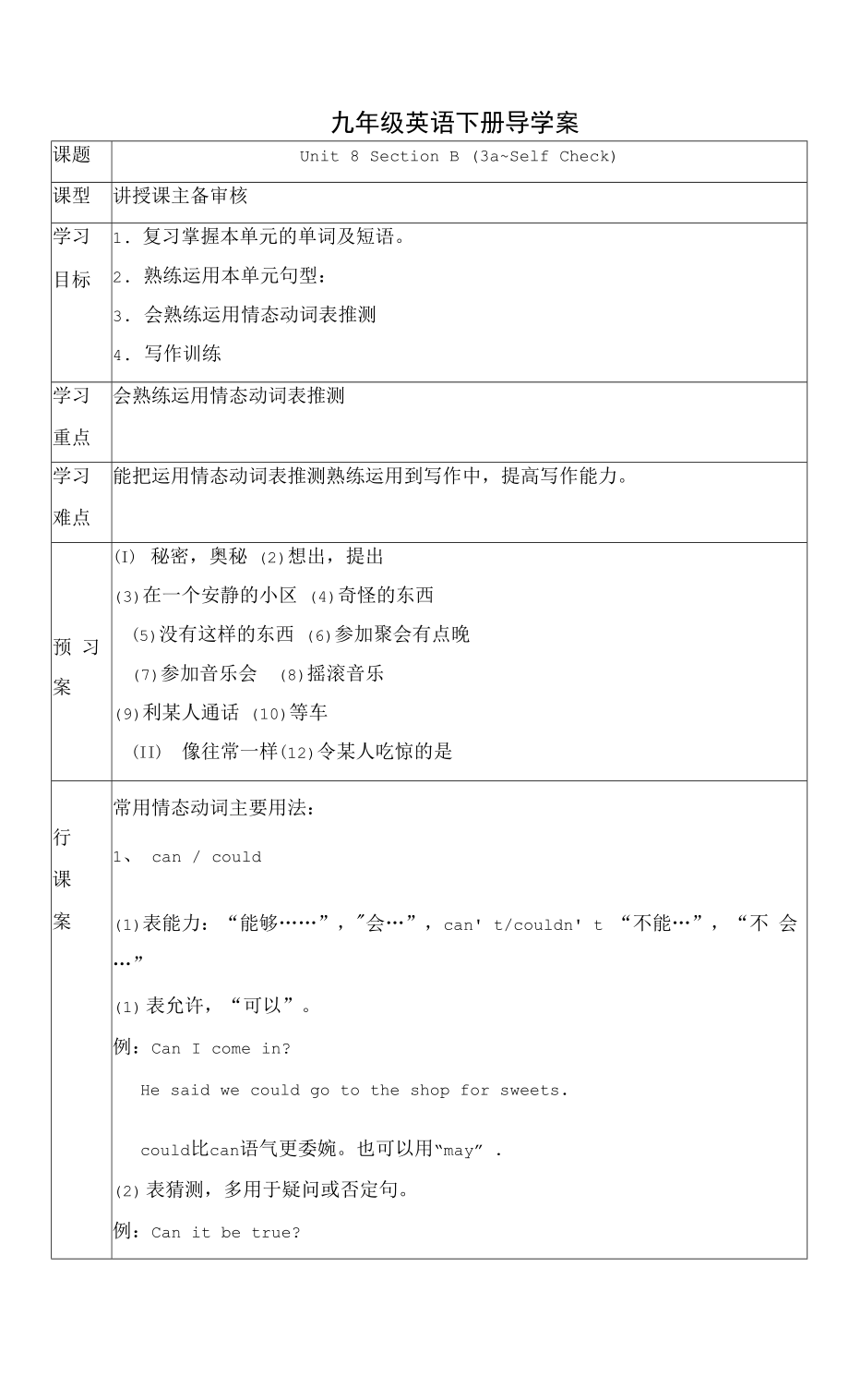 Unit 8 Section B （3a-Self Check）導(dǎo)學(xué)案 人教版九年級(jí)英語(yǔ)全冊(cè).docx_第1頁(yè)