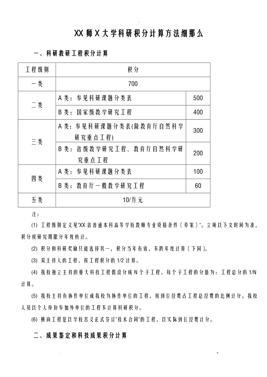 淮北师范大学科研积分计算办法细则_第1页