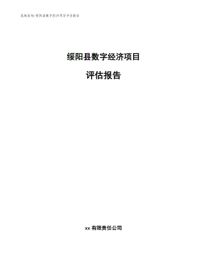绥阳县数字经济项目评估报告参考模板