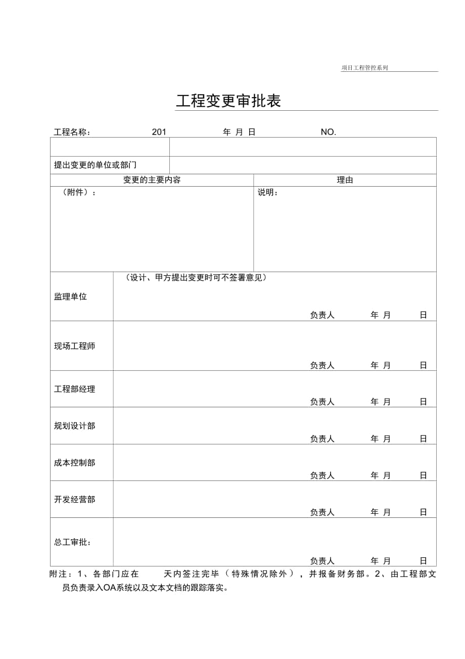 房地产工程系列全套管理表格.._第1页