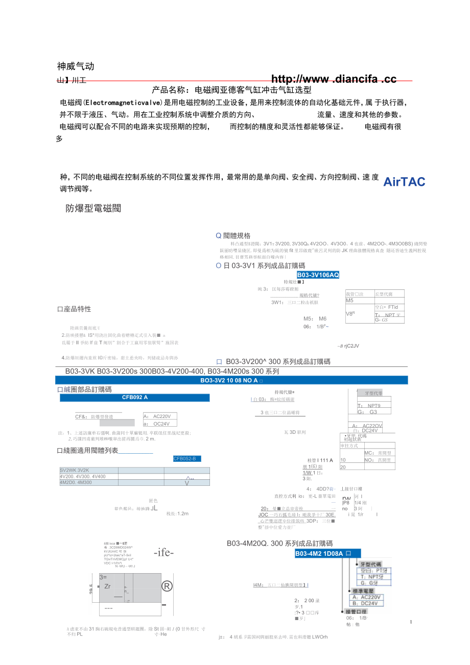 亞德客氣缸沖擊氣缸選型_第1頁