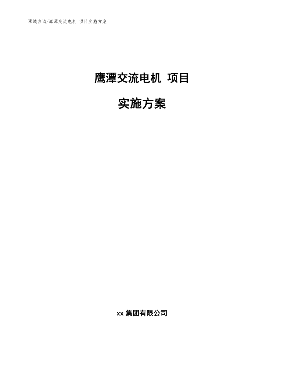 鷹潭交流電機 項目實施方案_范文參考_第1頁