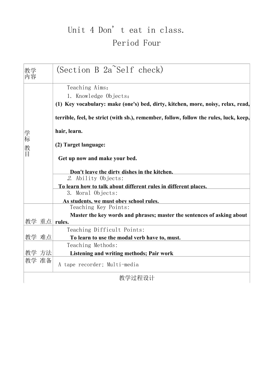 Unit4Section B 2a-Self check教案 人教新目標(biāo)七年級英語下冊.docx_第1頁