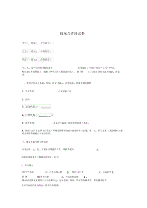 股東合作協(xié)議 (2)