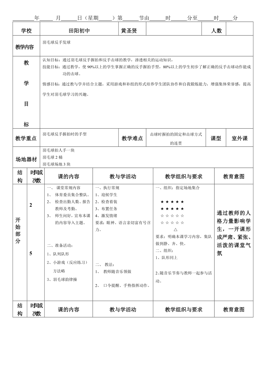 羽毛球反手發(fā)球_第1頁