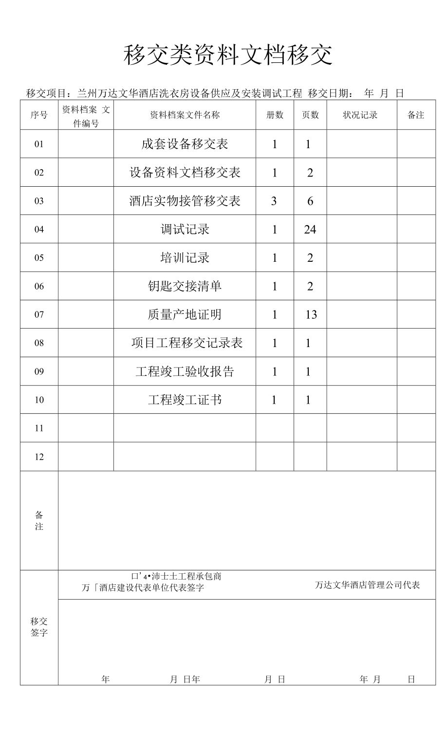 表8 移交類資料檔案文件移交表 (1).docx_第1頁