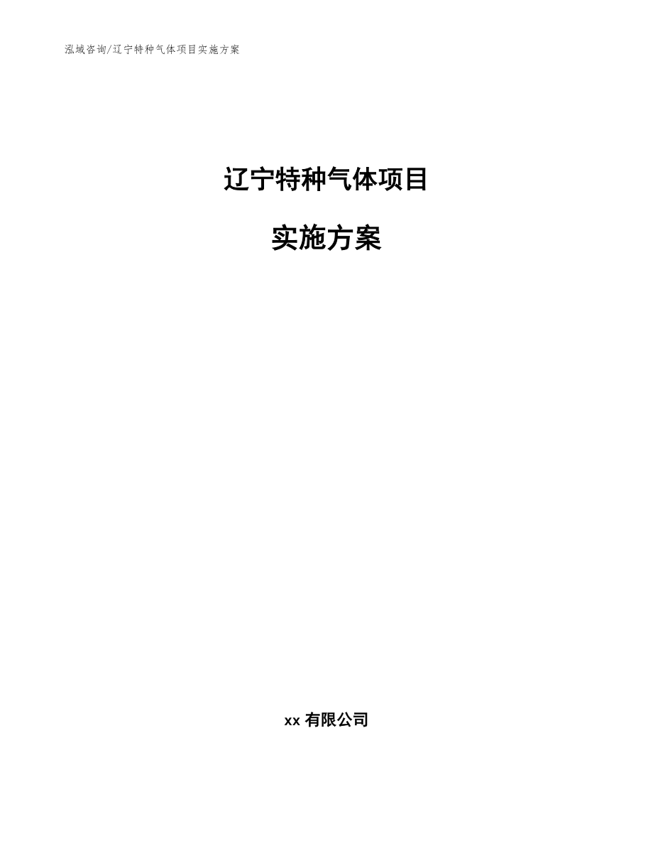 辽宁特种气体项目实施方案模板范本_第1页