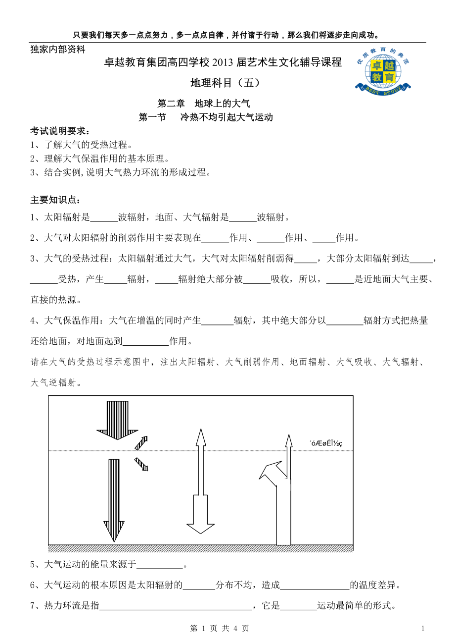 012届艺术生文化辅导课程讲义地理5_第1页