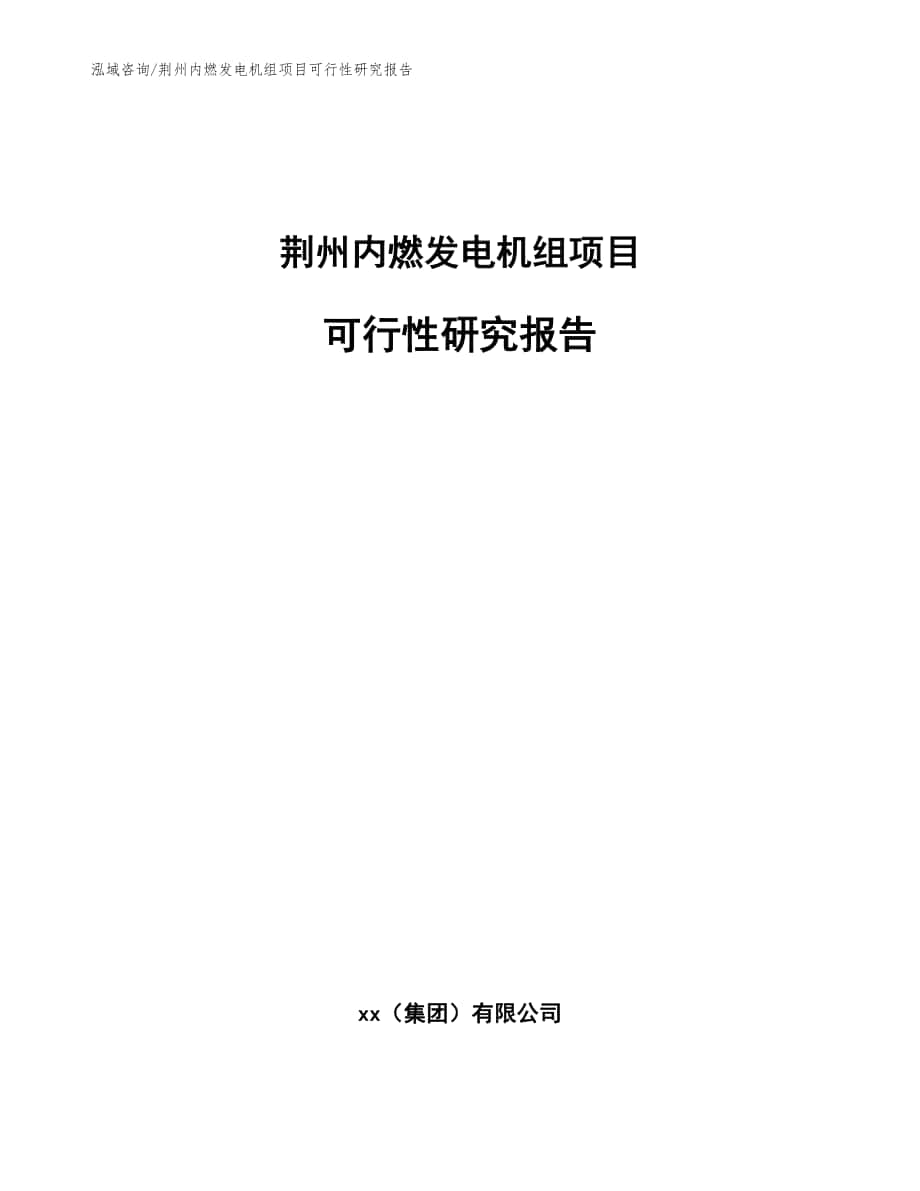 荆州内燃发电机组项目可行性研究报告参考范文_第1页